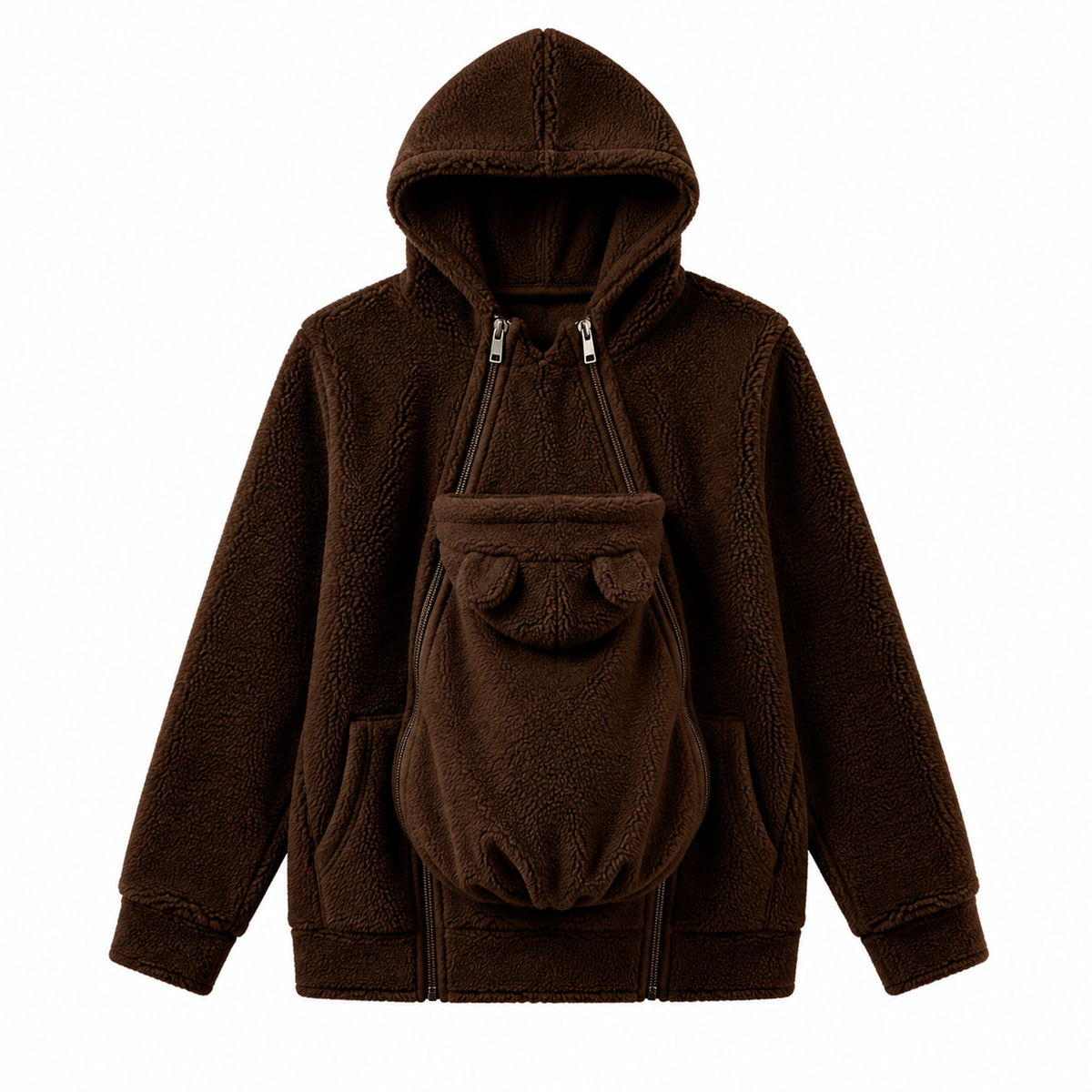 LittleKangaroo - 2-in-1 Warm Fleece Baby Carrier Hoodie
