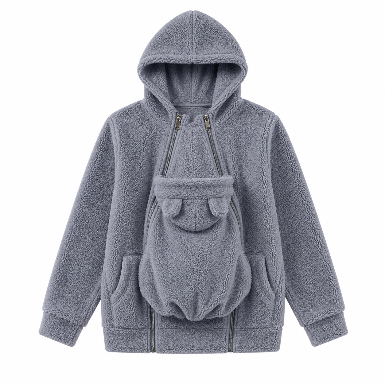 LittleKangaroo - 2-in-1 Warm Fleece Baby Carrier Hoodie